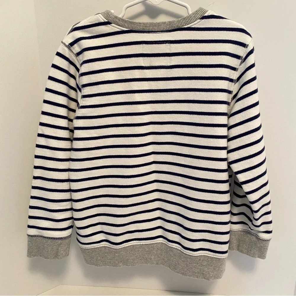 OshKosh B'gosh Boy's Long Sleeve Navy & White Stripe Top Size 7